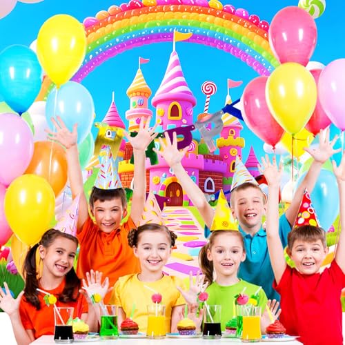 Candyland Fondo Fotográfico 8x6FT con Moño y Ojales miniatura 3