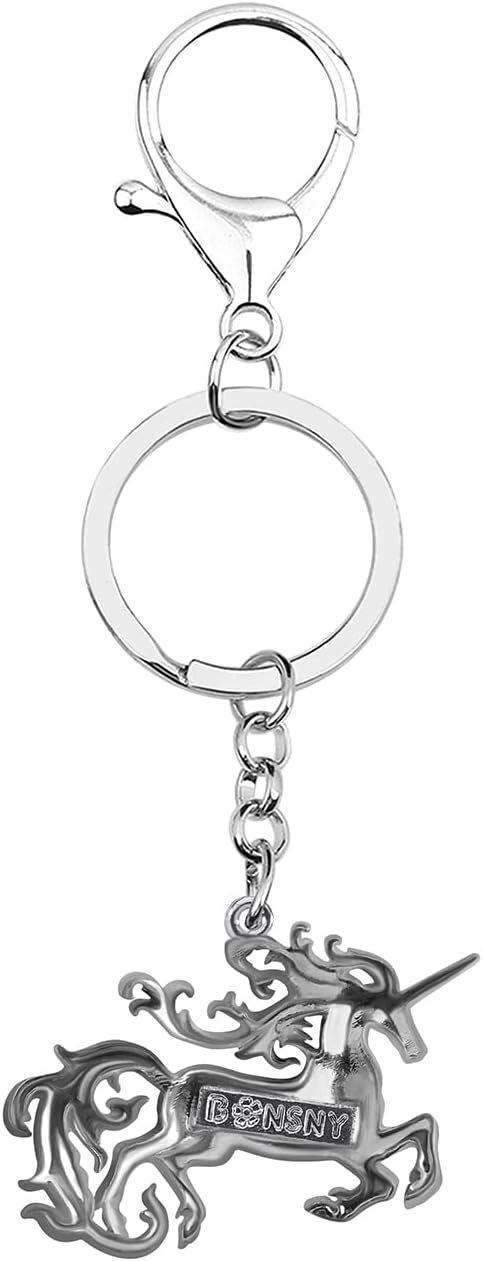 Enamel Alloy Cute Unicorn Keychains for Women Unicorn Gifts for Girls Women Anime Wallet Bag Charms image 5