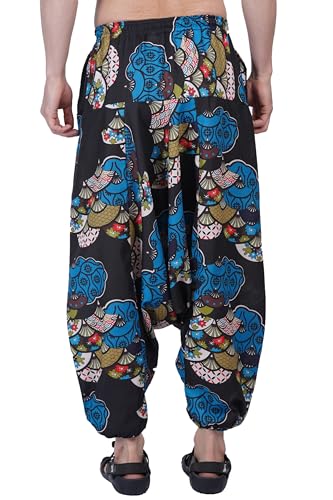 Image of Whitewhale Men's Cotton Solid Harem Pants Yoga Trousers Hippie Pant
