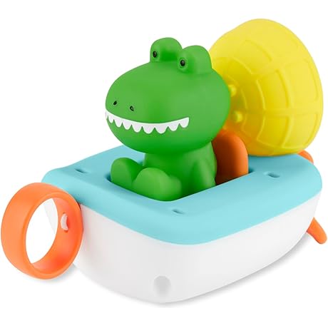 Skip Hop Baby Zoo Little Kid Croc The Boat 3-Piece Bath Toy Set