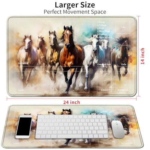 Image of Card Mat for MTG & TCG Playmat,Horses Running