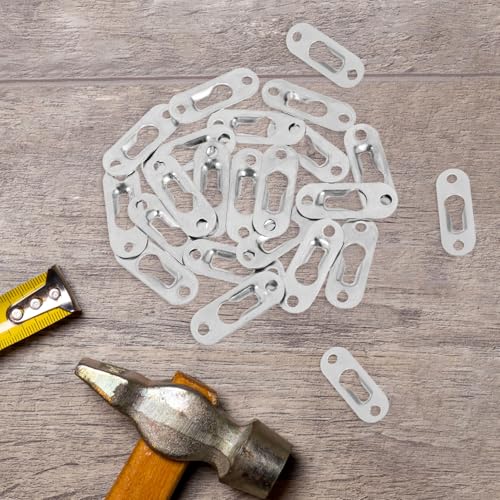 Image of TEHAUX 20pcs Heavy Duty Metal Keyhole Hangers for Wall Mounting Picture Frames Mirrors Iron Mount Hardware Easy Install