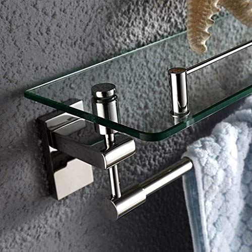 Estante de inodoro y ducha vertical con toallero para almacenaje de baño en pared de acero 4