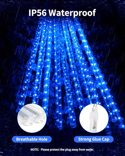 Blingstar GP-SW070DC0857-IP44(US) A Meteor Shower Lights Outdoor 10Tubes 16 Inch 360 Led Christmas Lights Waterproof Falling Rain Lights Plug In Dripping Icicle Lights thumb #5
