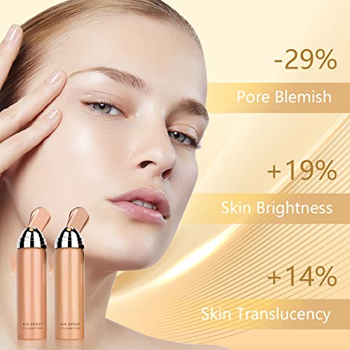 Dageda Airbrush Foundation, Full Coverage Lightweight Liquid Foundation Spray, Long-Lasting Oil Control Concealer, Flawless Silky Natural Finish Foundation With Makeup Brush, 2.36Fl.oz (Ivory White) #TOP5