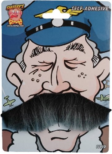 Smiffys Squadron Leader Tash Self-Adhesive - Grey