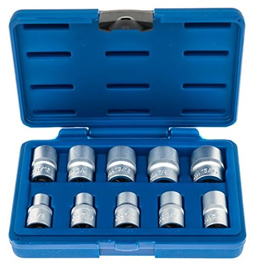 Steckschlüssel Satz 10-tlg. 1/2" Zollwerkzeug