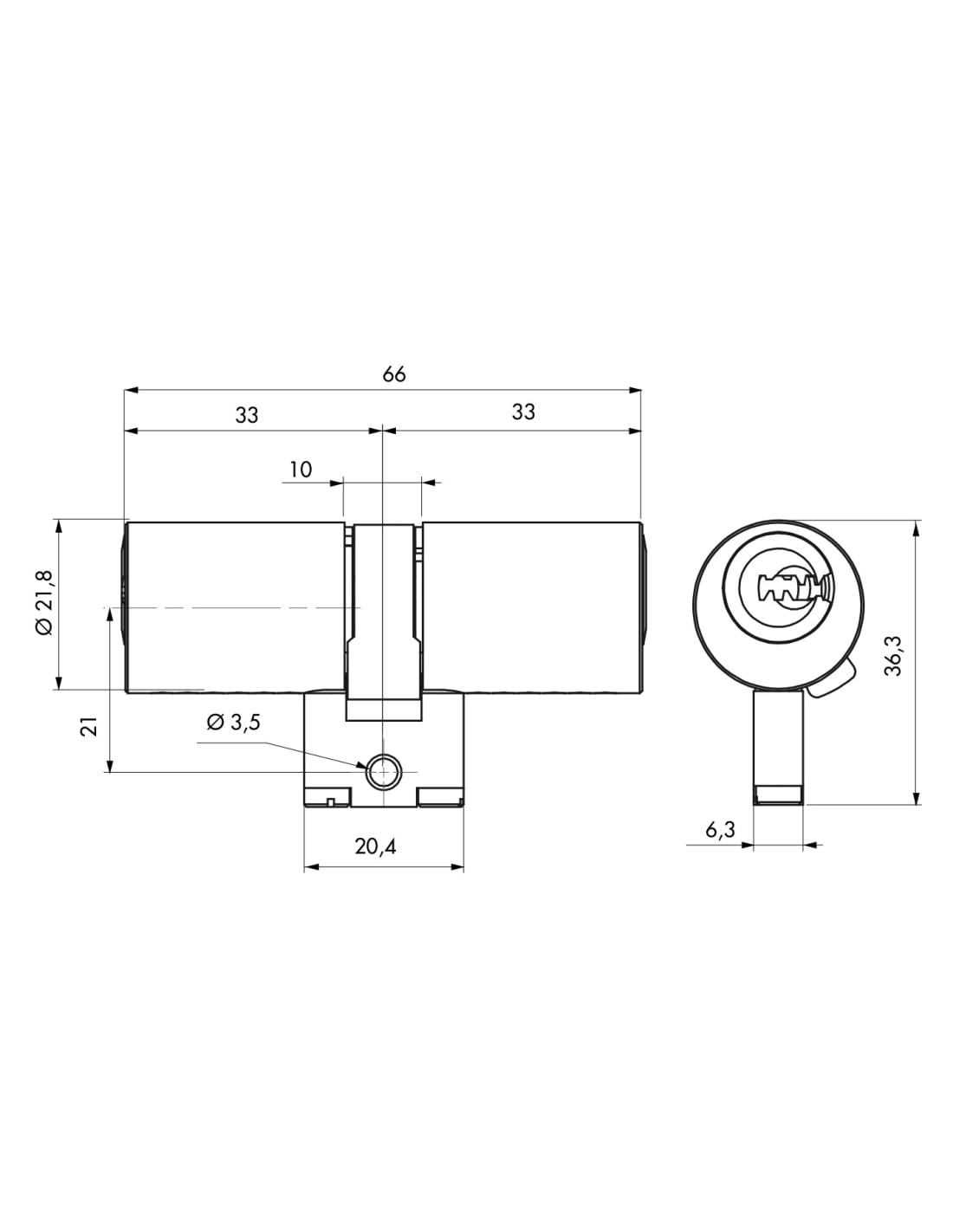 THIRARD - Cylindre 33 x 33 mm