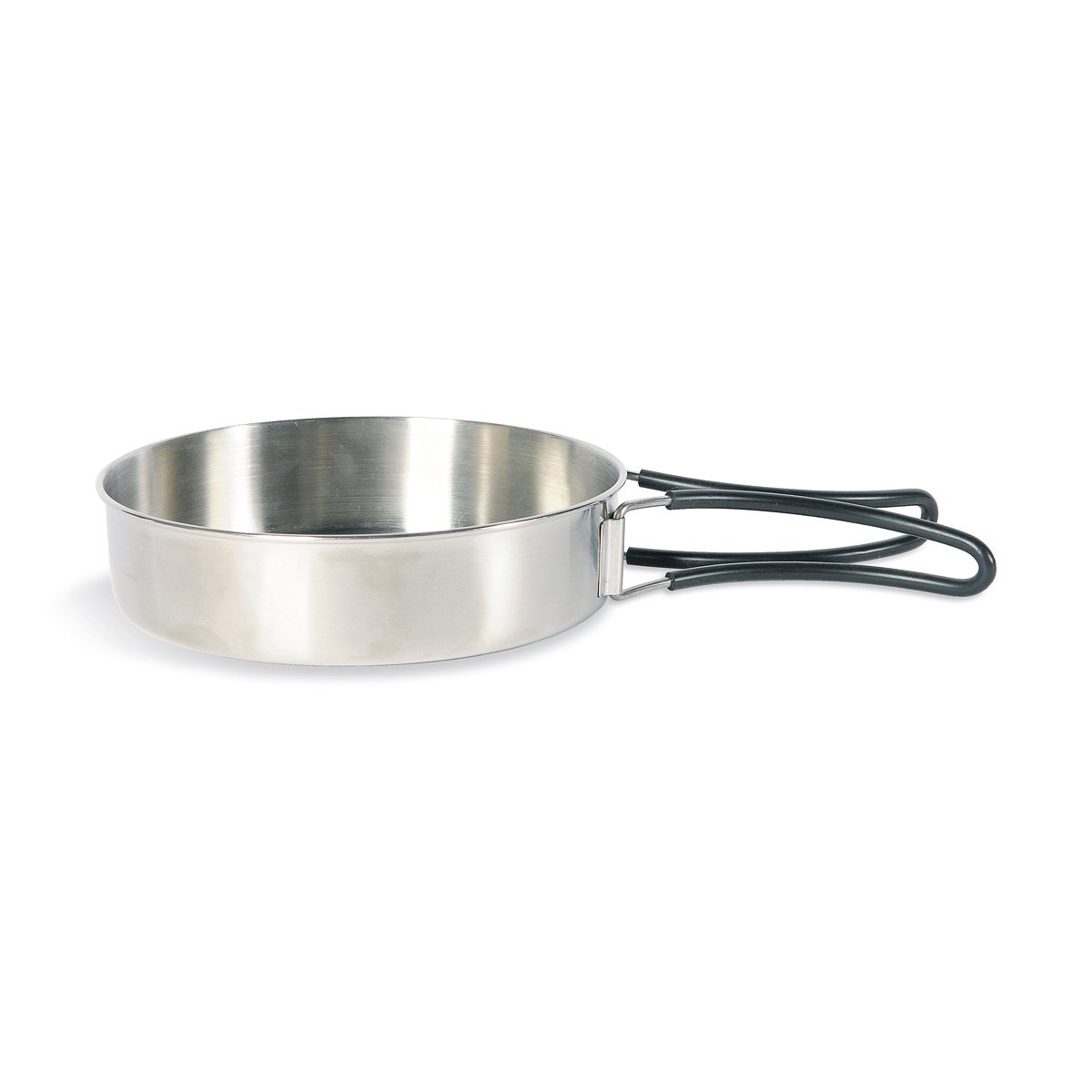 Tatonka Camping-Kochgeschirr Picnic Set (8-teilig) - Edelstahl-Geschirr fürs Picknick zu zweit - Mit Topf, Pfanne, 2X Teller, 2X Tasse mit Henkel und 2X Löffel aus Kokosholz - Schadstofffrei, Silber