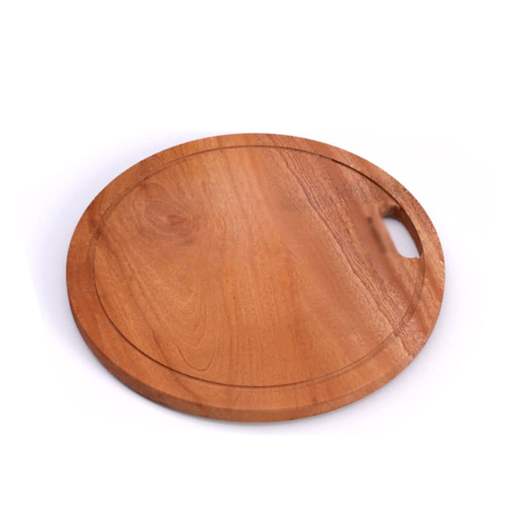 Planche à découper ronde pour repas de famille, billot pour viande et légumes