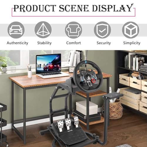 Soporte ajustable para volante para simuladores de carreras, compatible con la mayoría de ruedas de carreras, mejora la experiencia de juego