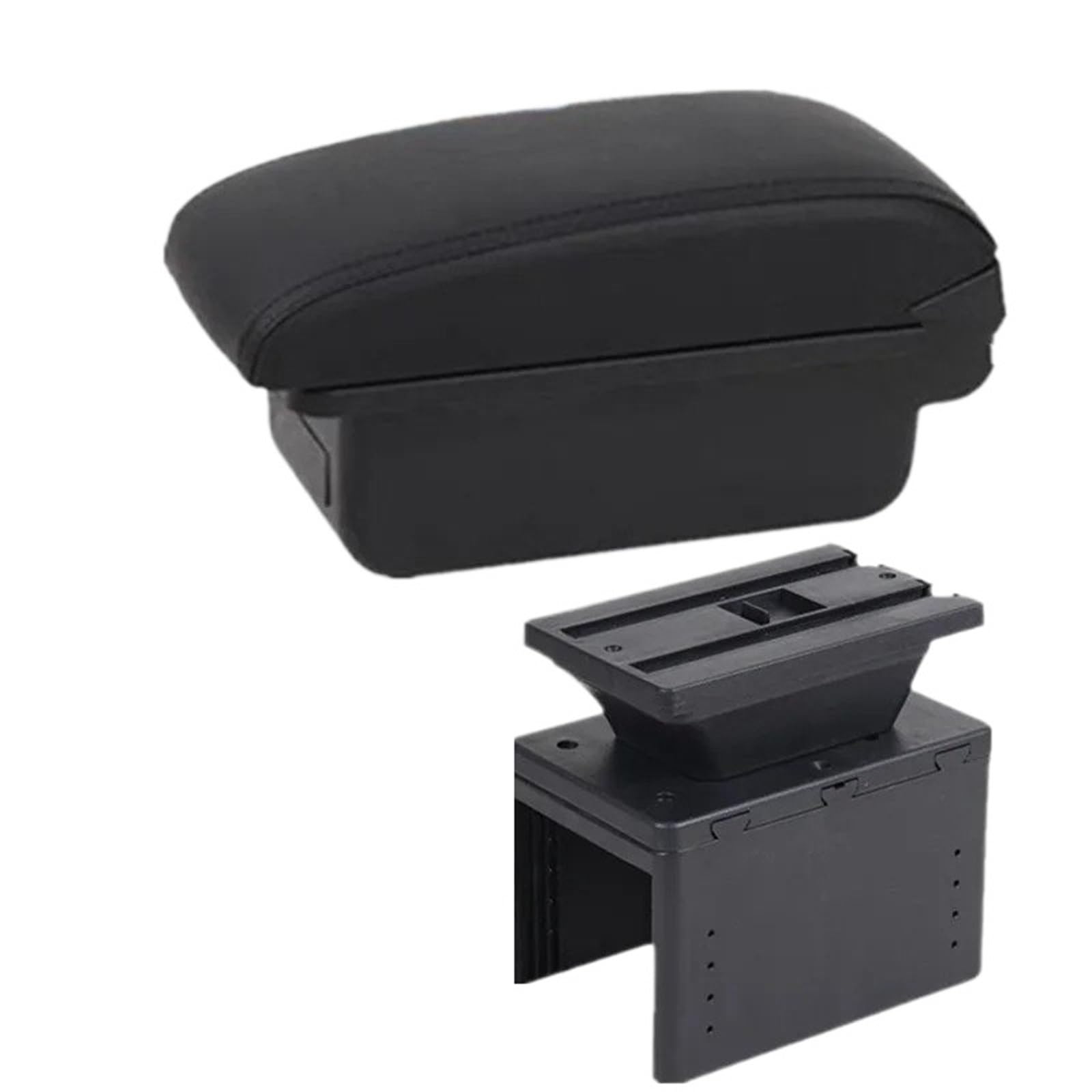 AWGNTQQ Car Armrests For Captur For Clio 5 Car Armrest Box Central Storage Box Retrofit Accessories(A style black line)