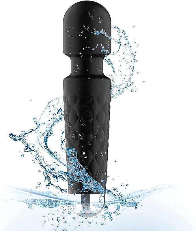 NAARI VILLA Waterproof Rechargeable Cordless Handheld Portable Personal Massager, Vibrator Machine for Men and Women | 20 Vibration Modes 8 Speed Patterns (BLACK) (B0CWYC84N5) Amazon Price History, Amazon Price Tracker