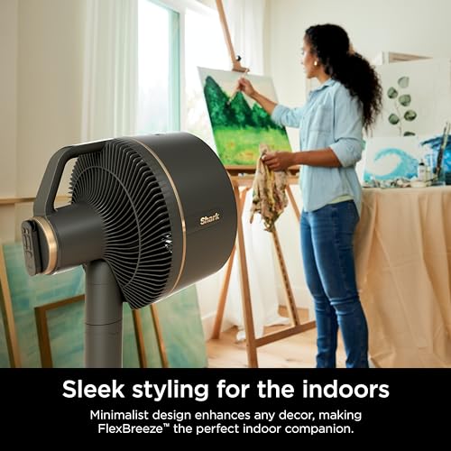 Shark FlexBreeze Fan - Indoor & outdoor oscillating fan, pedestal & tabletop, corded & cordless portable fan with outdoor InstaCool misting attachment - FA222