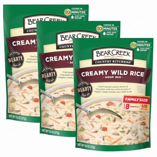Bear Creek Soup Mix, Creamy Wild Rice, 9.6 Ounce (Pack of 3)