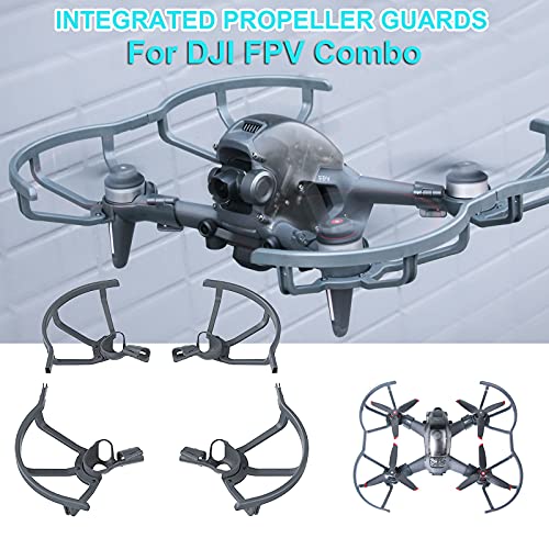 DJFEI FPV Combo Drone Protection d’hélice, Train d'atterrissage Pliable avec Protection d'hélices pour DJI FPV Combo Drone, Sécurité Durant Le Vol