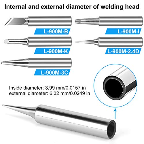 5 In1 Lead Free Solder and Solder Flux Kit | 50g Lead-Free Solder Paste | 0.6mm Solder Wire with Rosin Core | 5 Pcs Replacement Soldering Iron Tips | Solder Supplies for Electronics Metalwork Weld