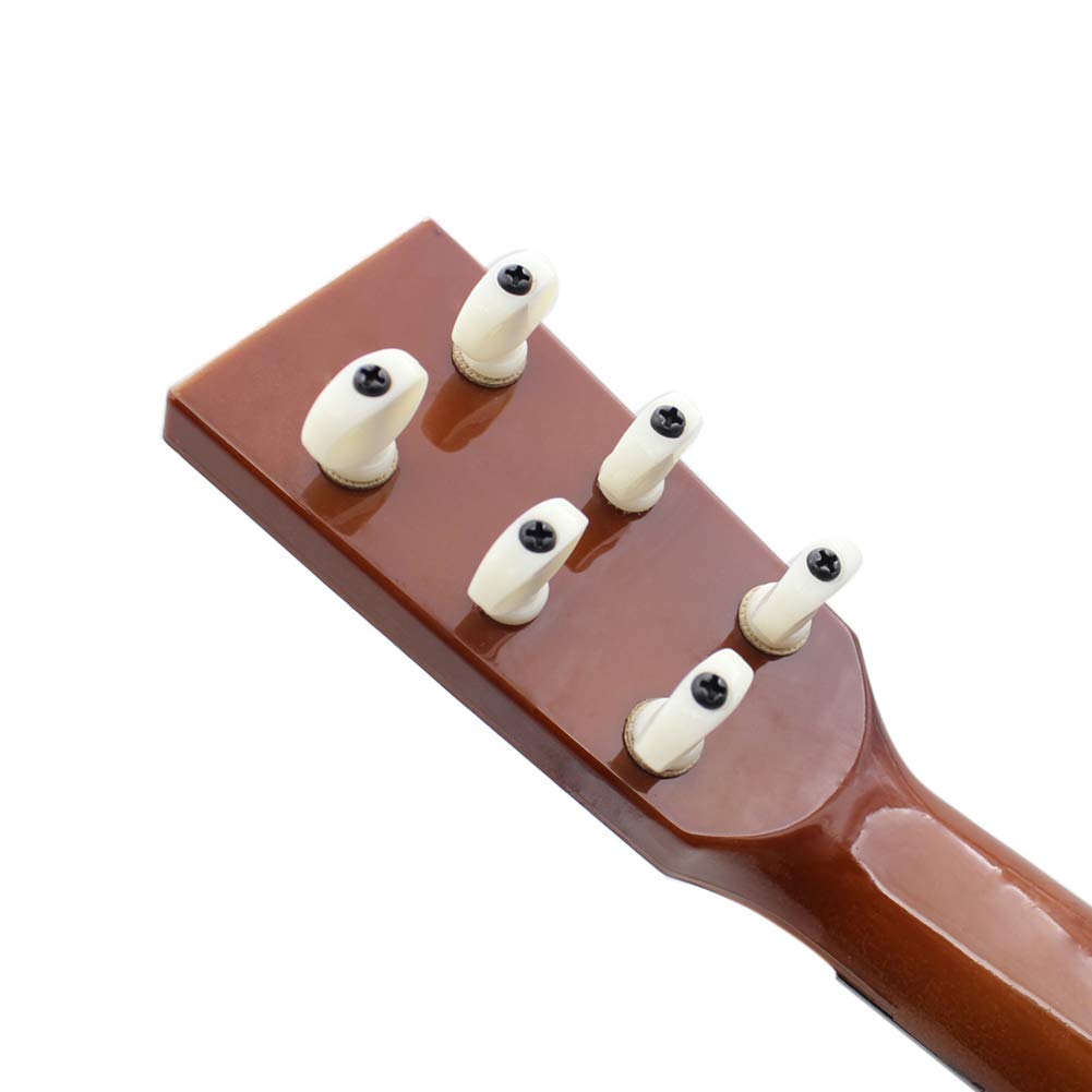 23-calowa Drewniana Gitara Lipa 6-strunowa Mini Gitara Instrument Muzyczny dla Dzieci i Początkujących (Kawa)