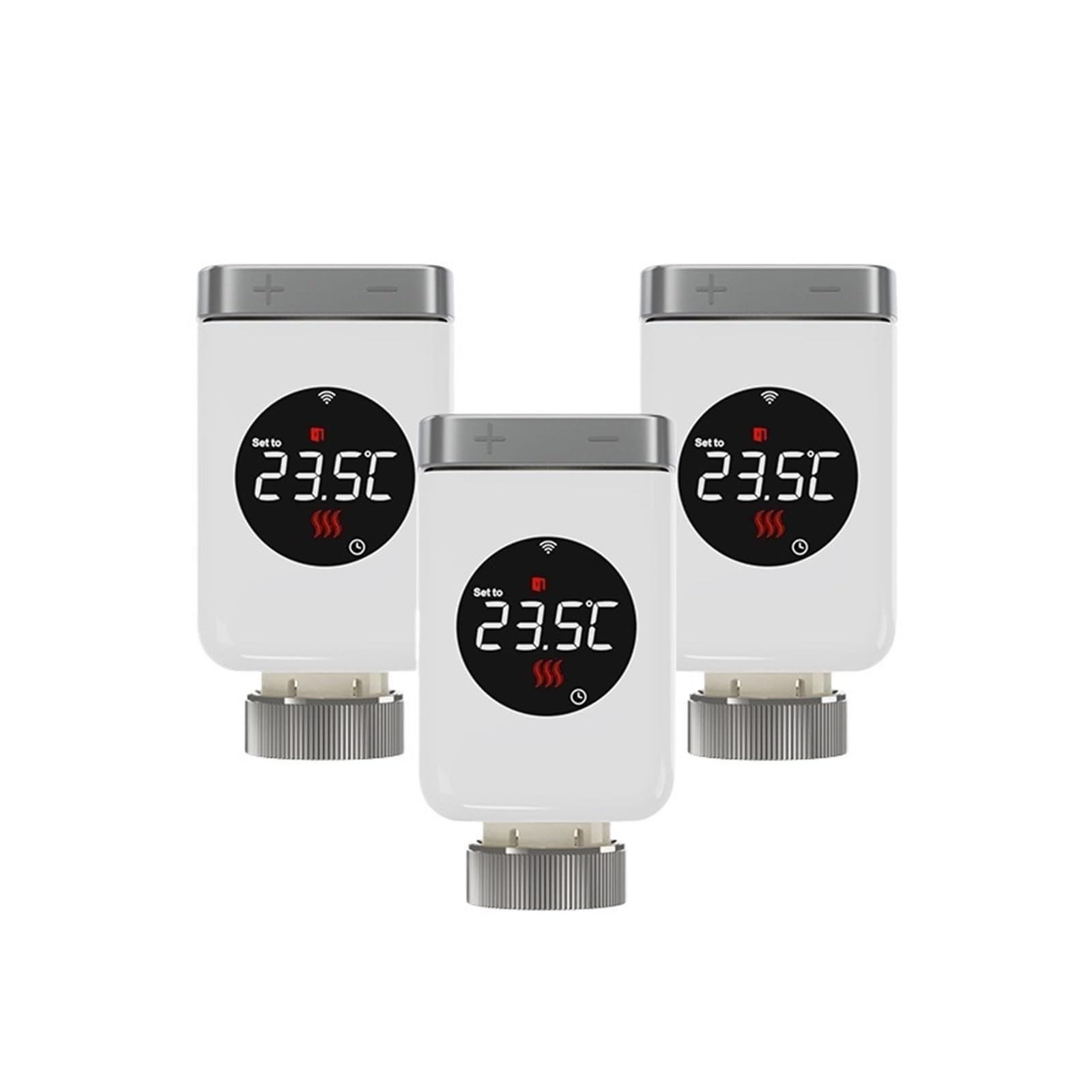 Attuatore For Valvola Termostatica Wi-Fi Intelligente, Regolatore Di Temperatura Del Riscaldamento, Smart Life Regolazione Automatica(TRV801W 3PCS)