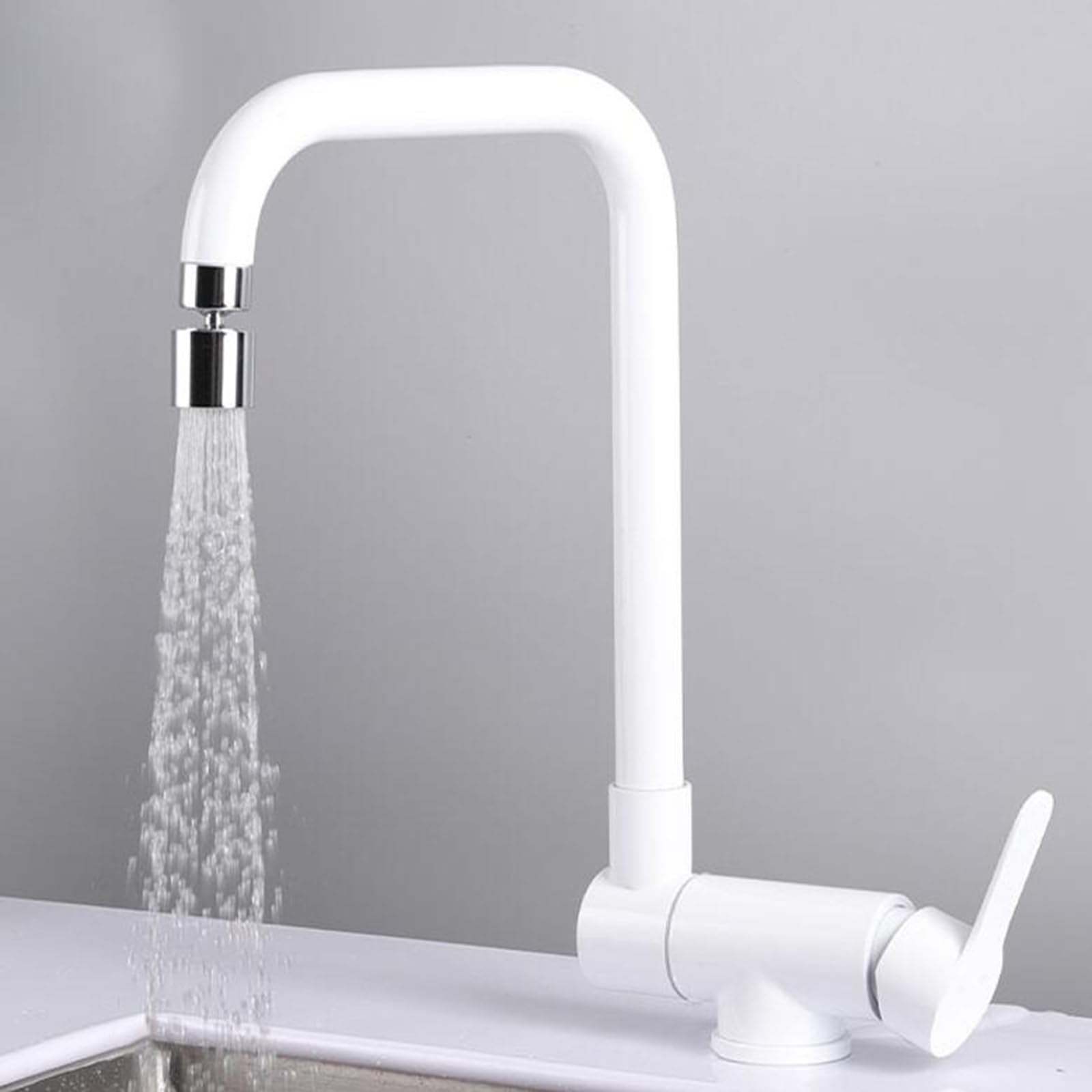 Rubinetto Cucina Pieghevole CECIPA: Getto Doppio, Girevole 360°, Per Installazione Sottofinestra