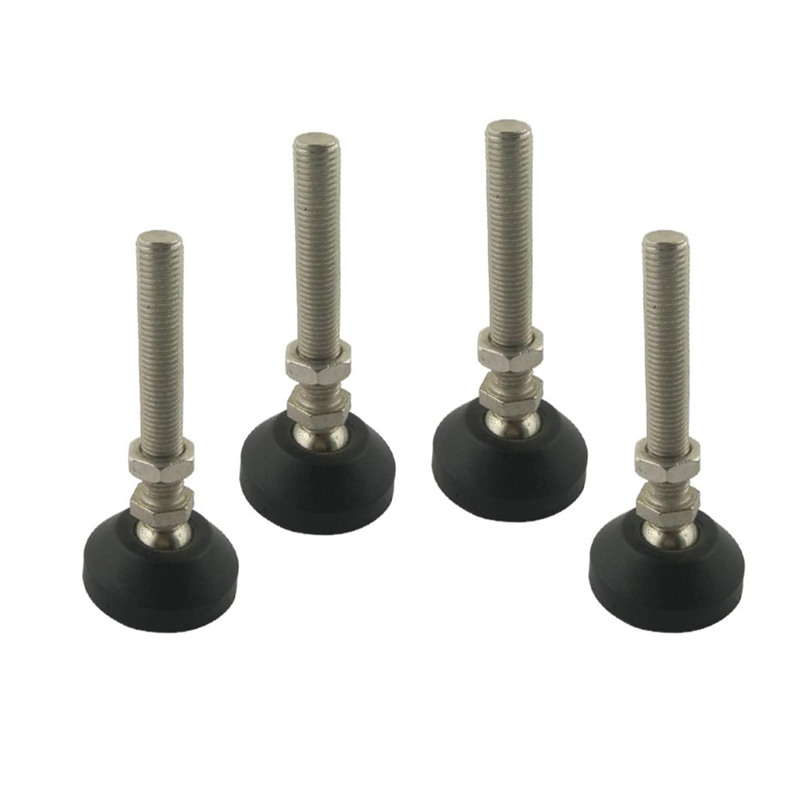 Piedini Regolabili per mobili Vite filettata, Confezione da 4 Piedini Regolabili M8x50mm Filettatura Base 40mm Diametro Base in Nylon