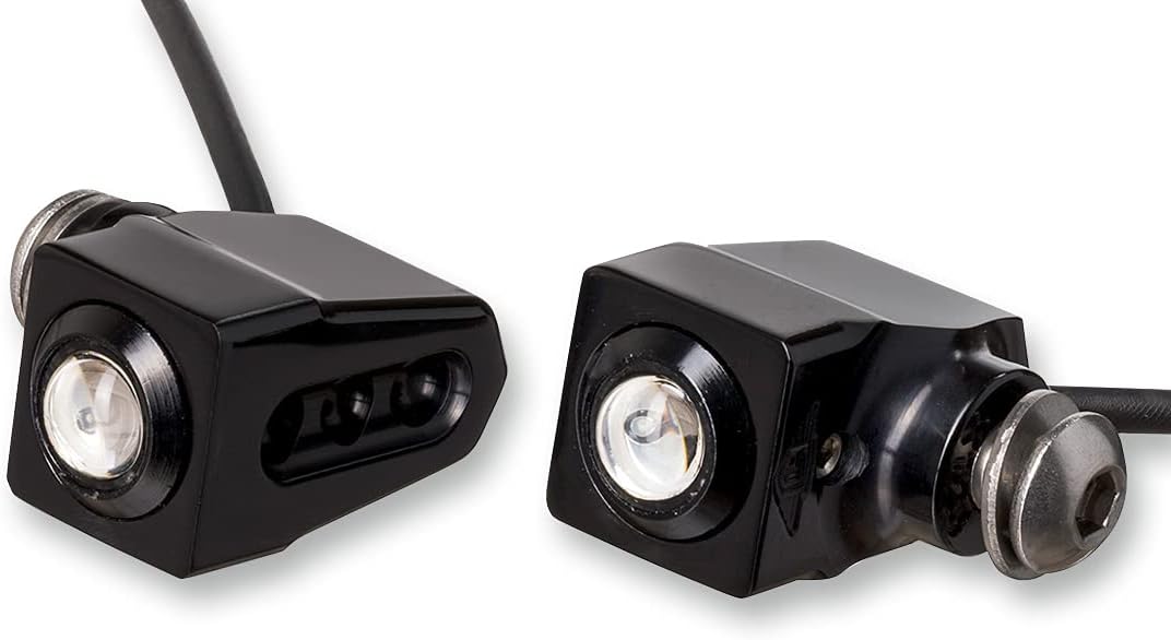 Joker Machine 05-206-RB Rat Eye LED Turn Signal - Anodized Black w/ Red LEDs