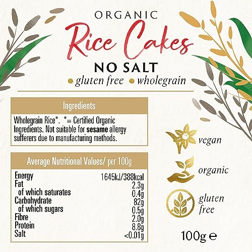 Biona Organic - Corn Cakes - Plain No Salt - 110g (Case of 12) image 4