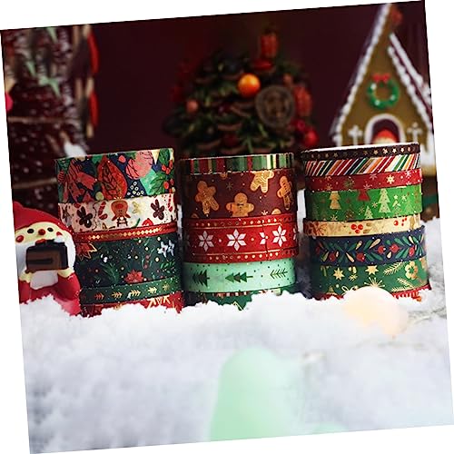 SEWACC Decorações De Natal 21 Rolos De De Natal Mini Adesivos Adesivos De Natal Férias De Natal Wash