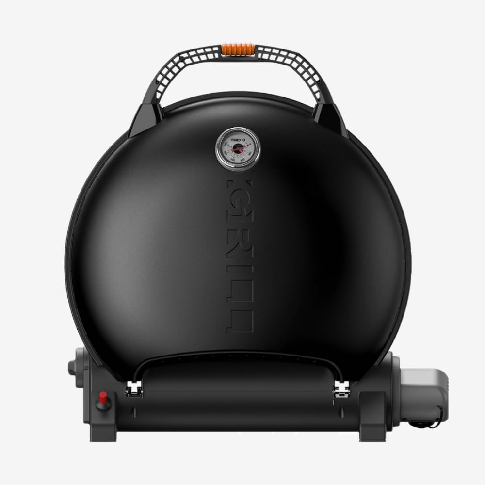 600 barbecue a gas portatile da campeggio con piastra in ghisa, doppio uso a gas, bruciatore da 10.500 BTU, superficie di cottura 1450 cm², barbecue a gas compatto per giardino, viaggi e