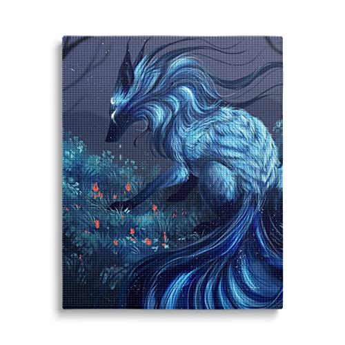 Diamond Painting Set Diamant Painting Bilder 5D Diamant Painting Painting Kinder DIY malen nach Zahlen Erwachsene malen nach Zahlen Ideale Dekoration und Geschenk Fuchs Cover