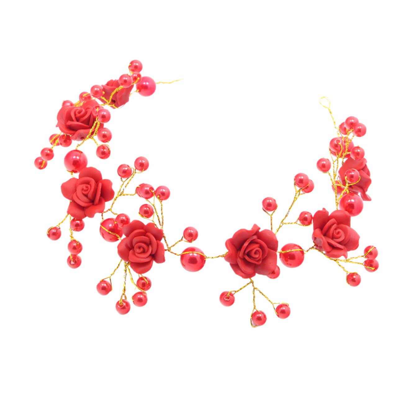 MAGICLULU Damas Diademas diadema nupcial adornos para el cabello para mujeres lazos para el cabello con tiara Accesorios para el cabello diadema de boda pedrería sombrerería rojo