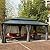 Domi Hardtop Gazebo 12x18FT, Aluminum Metal Gazebo with Galvanized Steel Double Roof Canopy, Curtain and Netting, Permanent Gazebo Pavilion for Patio, Backyard, Deck and Lawn, Grey