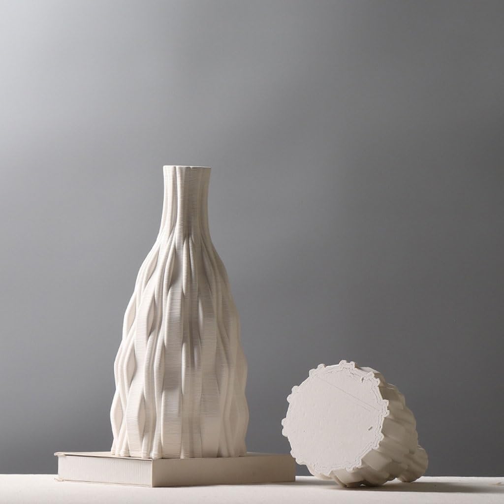 Vasen Wohndeko Wohnzimmer Keramik Vase Blumenarrangement Behälter Einfachheit Büro Getrocknete Blumenvasen Home Ornamente(B)