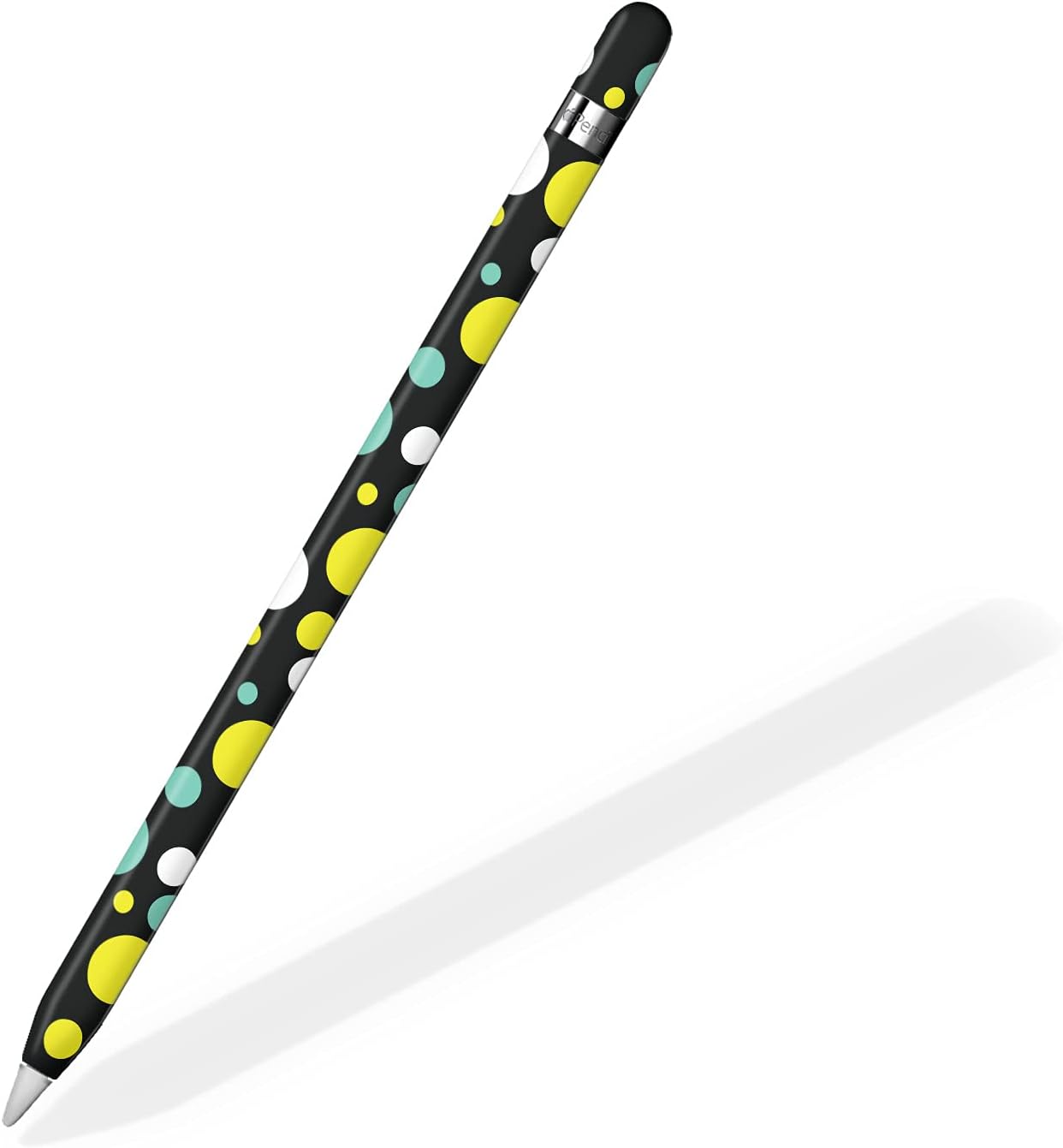 Tacky design Rounds Black Skin Compatible with Apple Pencil Skin - Vinyl 3m, Apple Stickers, Apple Pencil Cover Full wrap (1st Generation)