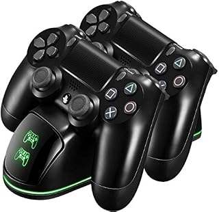 PICTEK PS4 Controller Charger, Controller Charger Station, Dual USB Fast Charging Dock