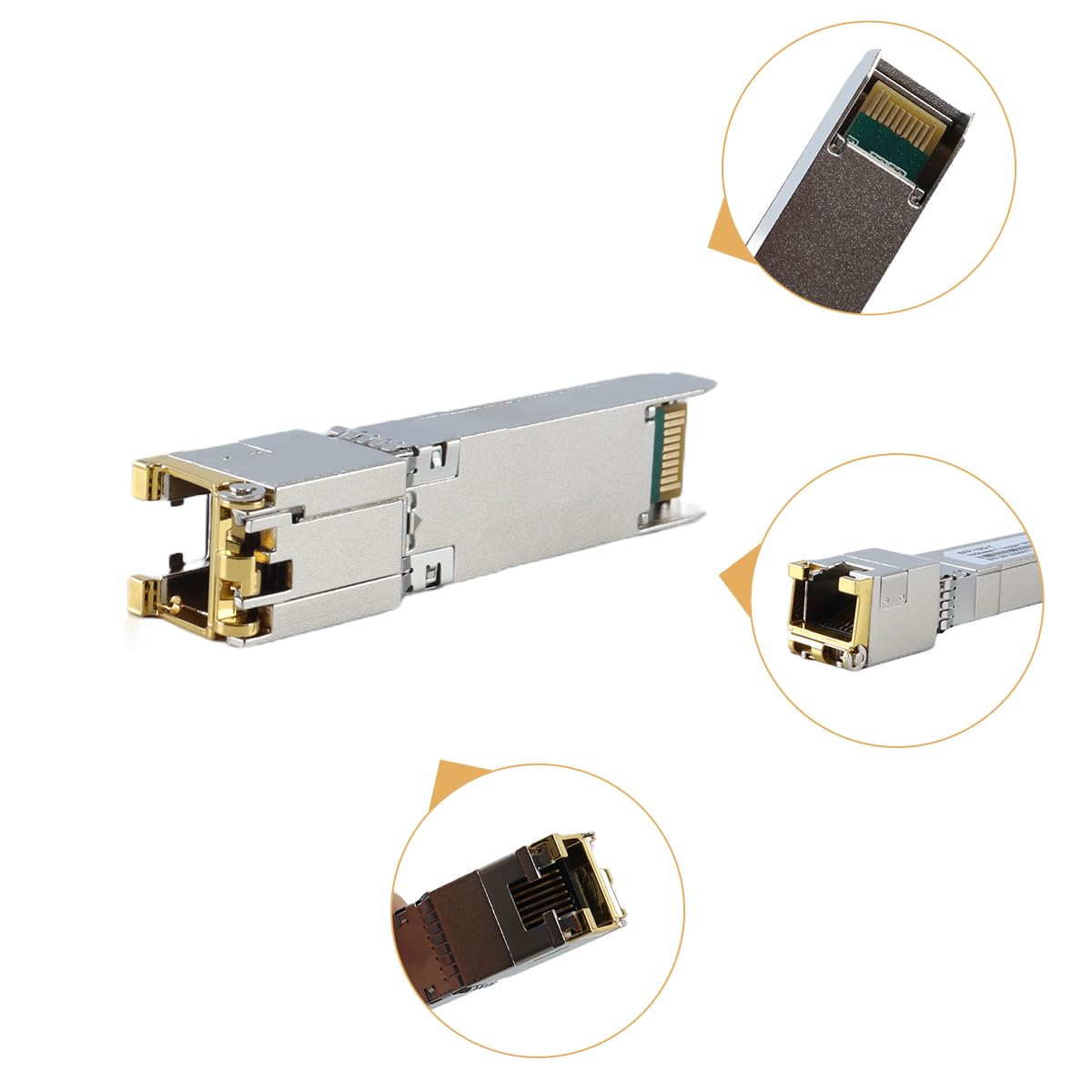 Émetteur-récepteur SFP+ vers RJ45 1,25 G 10 G, Module SFP+ en cuivre, catégorie 6a/7, jusqu'à 30 m