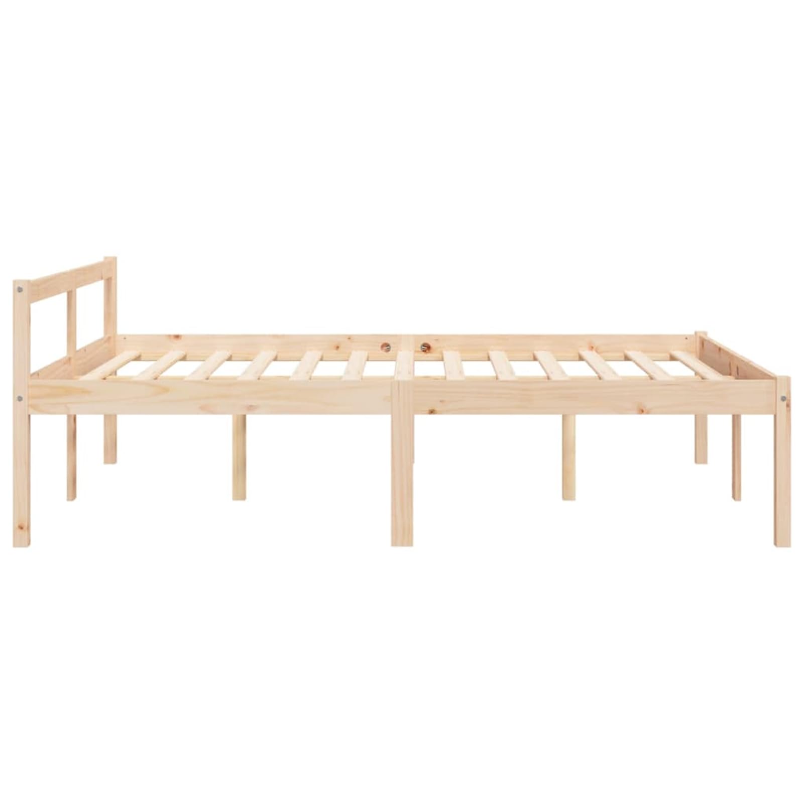 WGYHOME Seniorenbett 120x200 cm aus massiver Kiefer, 35 cm Unterbett-Stauraum, robuste Sperrholzlatten, seniorengerechtes Bettgestell