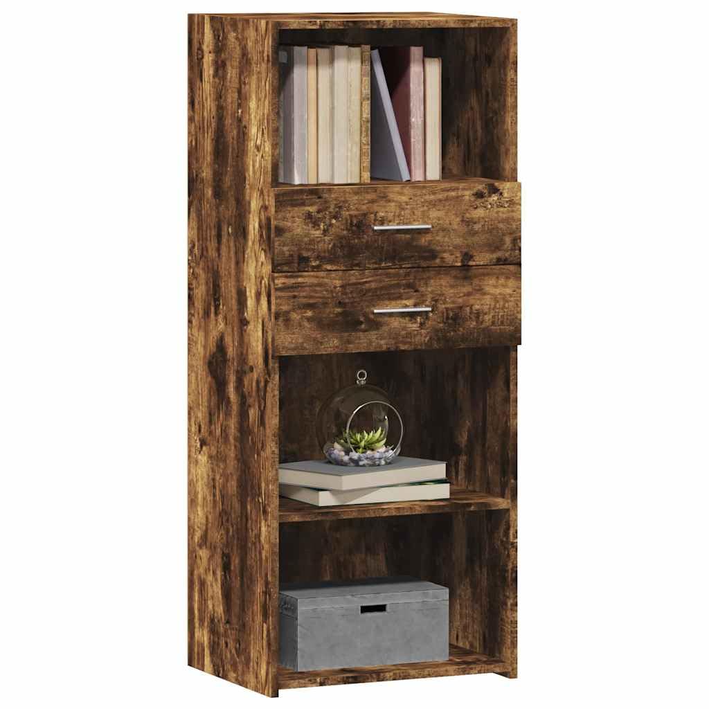 Armadio alto in legno di rovere affumicato, 50 x 42,5 x 124 cm