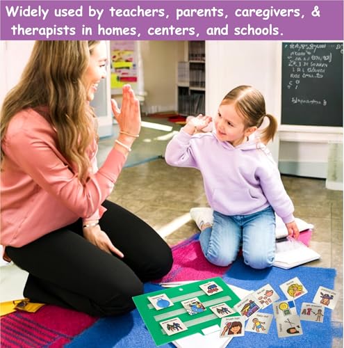 Smile4autism Large 8.5x11” Tools Perfect to Keep Your Loose Visual Picture Cards Organized. Autism, ABA, ADHD, Language & Apraxia Aspergers - Image 4