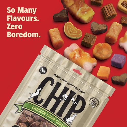 Image of Chip Chops Chicken Liver Cubes Dog Treats, Healthy and Easily Digestible Snacks, Training and Reward Treats Suitable for All Dog Breeds 250g - Pack of 1