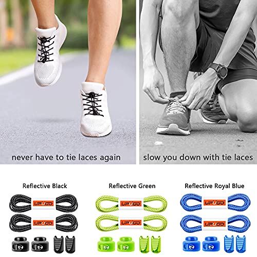 Image of UpUGo Elastic Shoe Laces, No Tie Shoe Laces Tieless for Kids, Adults, Elderly, One Size Fit All