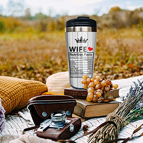 Cvroy Wife Gift Ideas Tumbler - I Love You Gifts For Her - Couple Wedding Anniversary Romantic Gifts For Wife Mug - To My Wife Birthday Gifts From Husband For Mothers Day, Funny Coffee Cup 15Oz 1Pc #TOP7