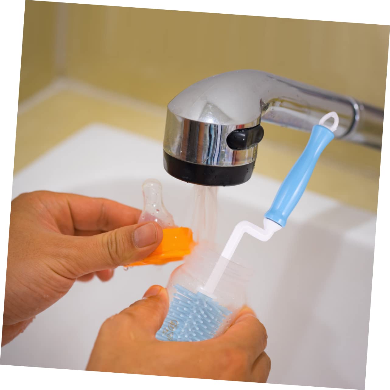 ifundom 6pezzi Spazzole Per Pulizia Biberon Silicone Pulisci Tettarella e Biberon Con Manico Design Flessibile Accessorio Sicuro Per Ragazzo Ragazza