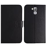 TienJueShi Schwarz Flip Book-Style Brief Leder Tasche Schutz Hulle Handy Hülle Abdeckung Fall Wallet Cover Etui Skin Fur Oukitel U16 Max 6 inch