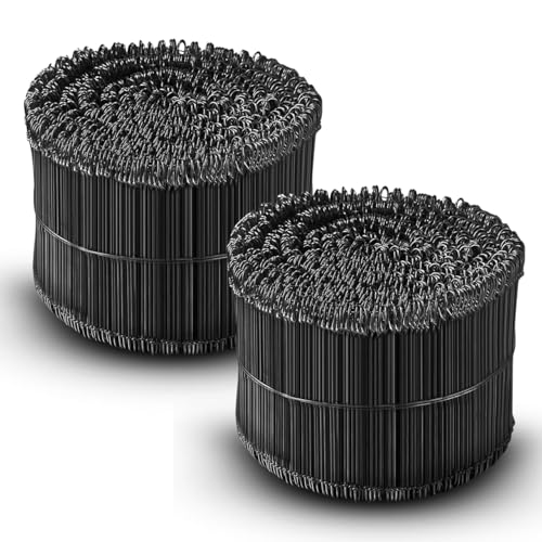 SIMBA STEEL - Double Loop Rebar Wire Bar Ties 2000 pcs | 6 Inch | 17 Gauge | Excellent Strength | Flexible | Durable (Black Soft Annealed, Pack of 2000 pcs) (6 INCHES)