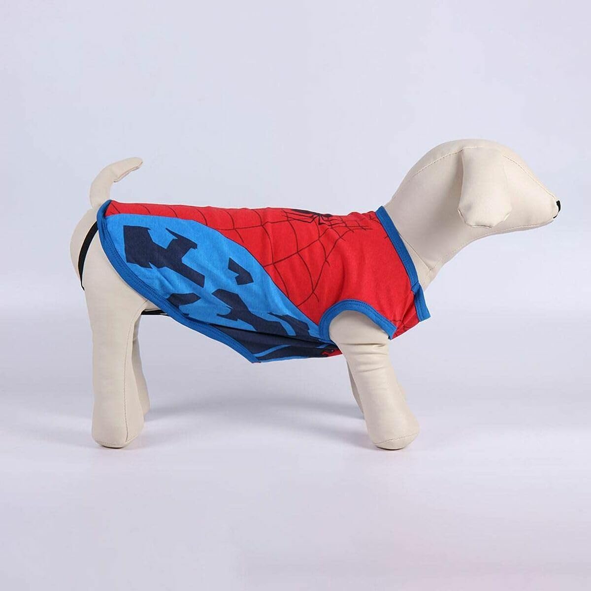 CERDÁ LIFE'S LITTLE MOMENTS - For Fan Pets, Magliettina per Cani Spiderman - T-shirt per cani - Licenza Ufficiale Marvel rosso XS