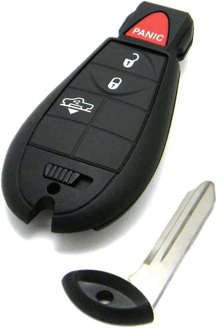 OEM Electronic 4-Button FOBIK Key Fob Remote Compatible with 2013-2022 RAM Truck (FCC ID: GQ4-53T, P/N: 68159655, 68521303)
