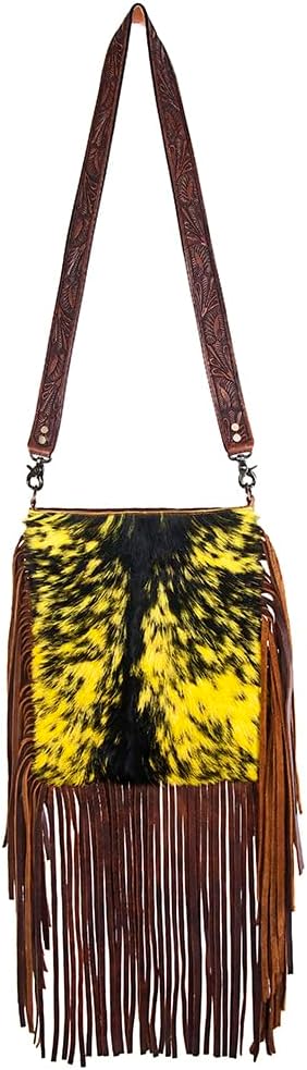 American Darling Cross Body Hand Tooled Hair on-Genuine Leather Western Women Bag Handbag Purse | Crossbody for |Cute