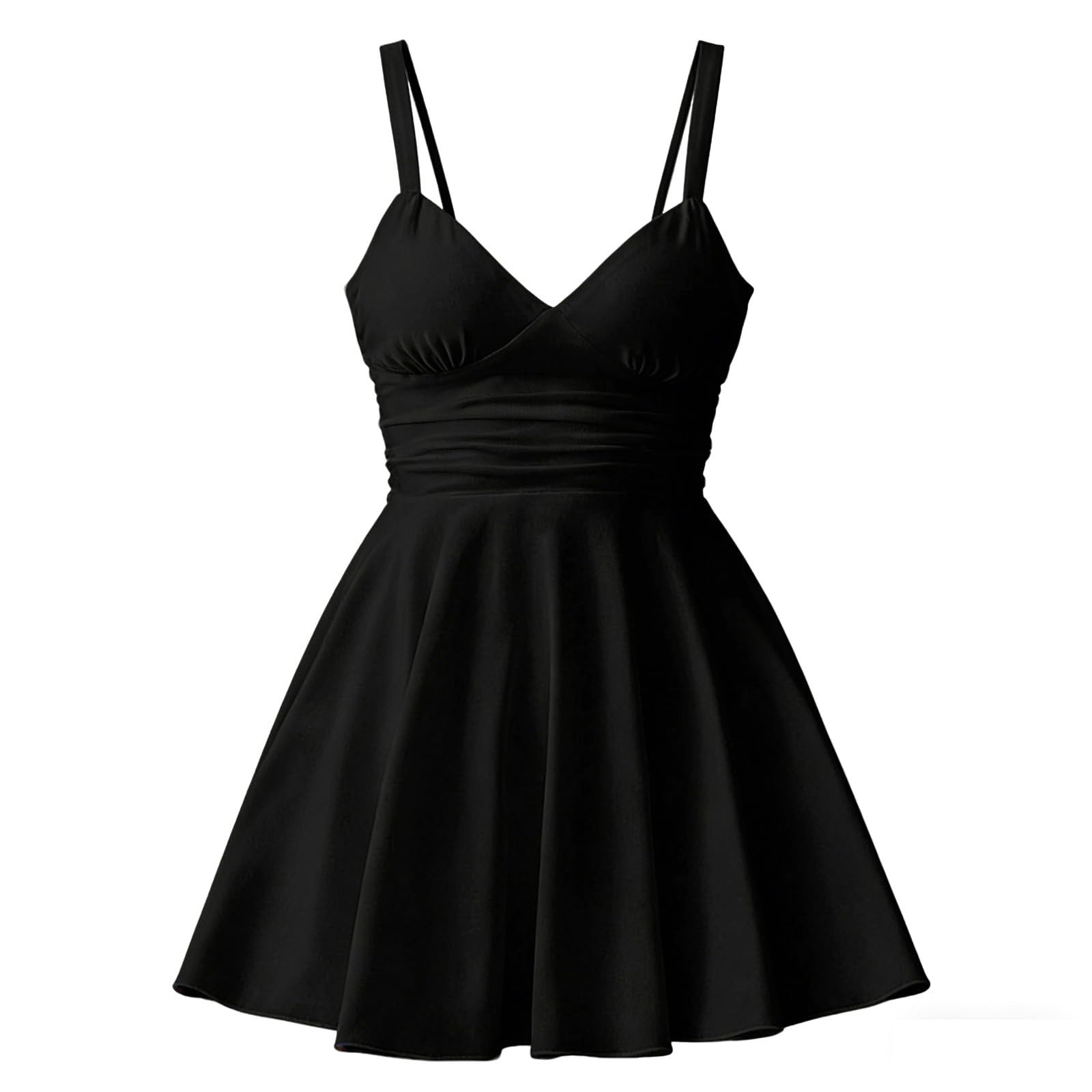 Damen Tenniskleid Ärmellos U-Ausschnitt Sport Kleid Set Sommer Minikleid mit Integrierten BH und Shorts A-Linie Golf Kleider Racerback Tennis Outfit Sportkleider