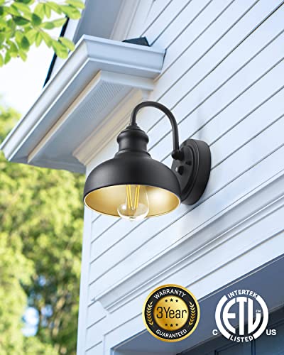 Vianis 2-Pack Outdoor Wall Sconce With Dusk To Dawn Sensor, Modern Exterior Gooseneck Barn Light Fixture, Waterproof Farmhouse Outdoor Lights Garage Lantern, Anti-Rust Exterior Lights For Front Porch #TOP1